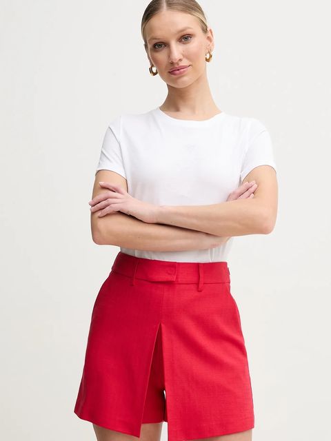 Simona Corsellini spódnicospodnie damskie kolor czerwony gładkie high waist P25CPPG002