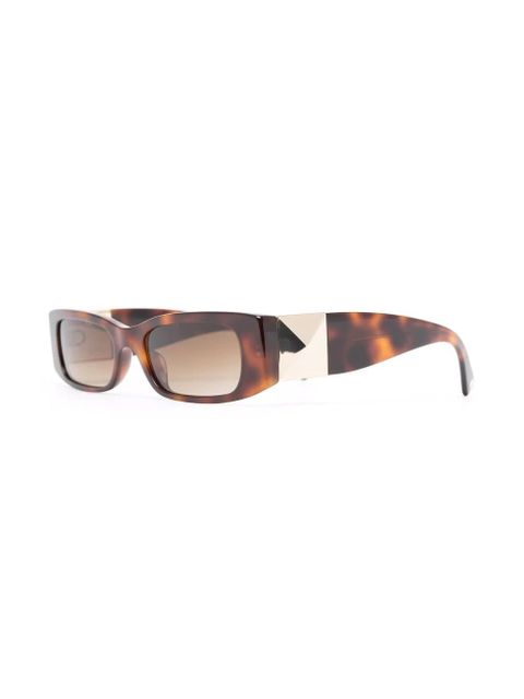 Valentino Eyewear rectangle-frame sunglasses - Brown