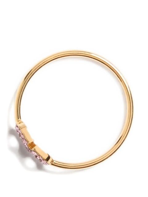 Valentino Garavani Vlogo Signature metal and Swarovski® crystal ring - Gold