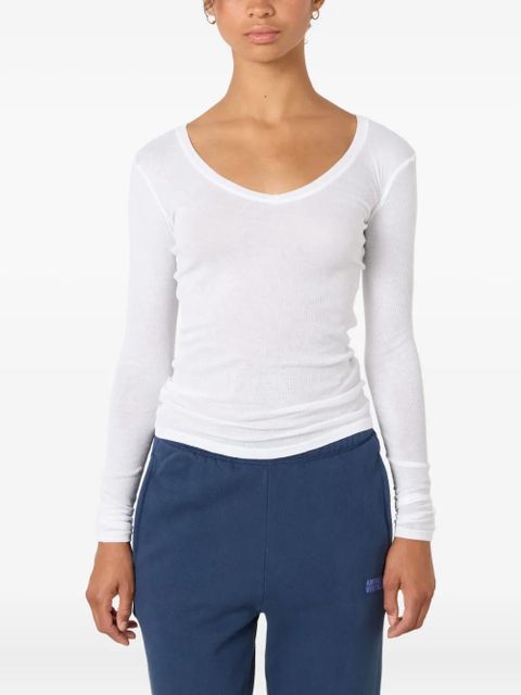 American Vintage Massachusetts scoop-neck T-shirt - White