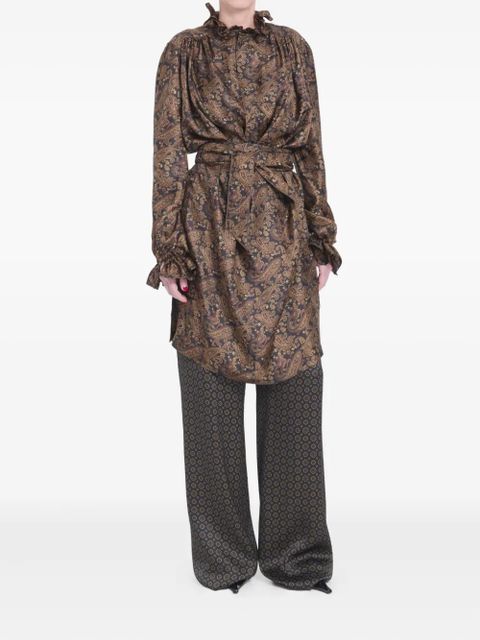 Saint Laurent paisley-print dress - Brown