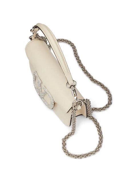 Valentino Garavani Locò small shoulder bag with jewel logo - Neutrals