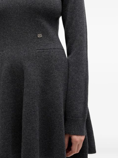 GANNI long-sleeve mini dress - Grey