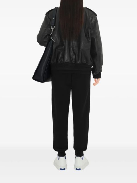 Burberry embroidered track pants - Black
