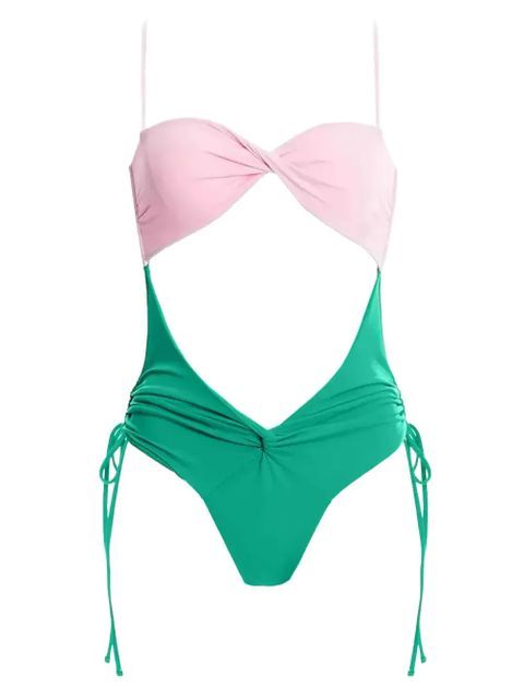 Agua By Agua Bendita cutout tie swimsuit - Green - zdjęcie produktu nr 1