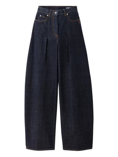 Jacquemus Le De-Nîmes Ovalo pleated jeans - Blue - zdjęcie produktu nr 1