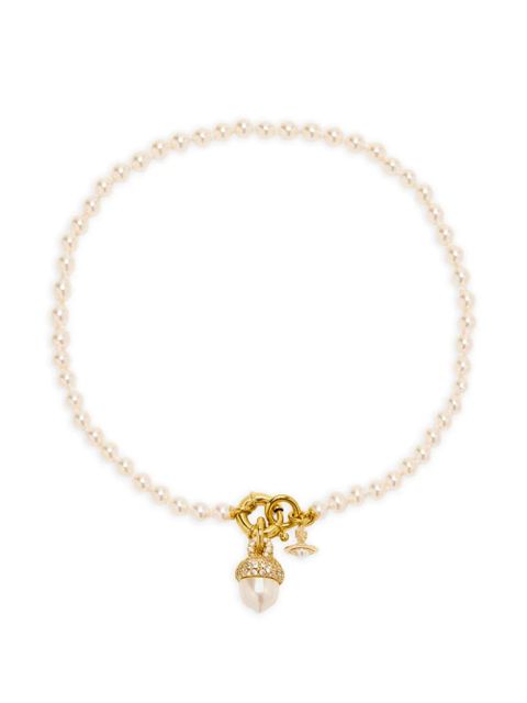 Vivienne Westwood cream pearl pendant necklace - Gold - zdjęcie produktu nr 1