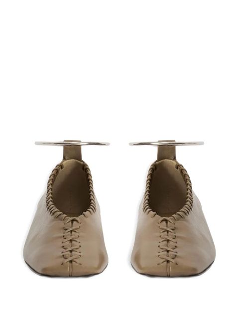 Jil Sander leather ballet flats - Brown - zdjęcie produktu nr 2