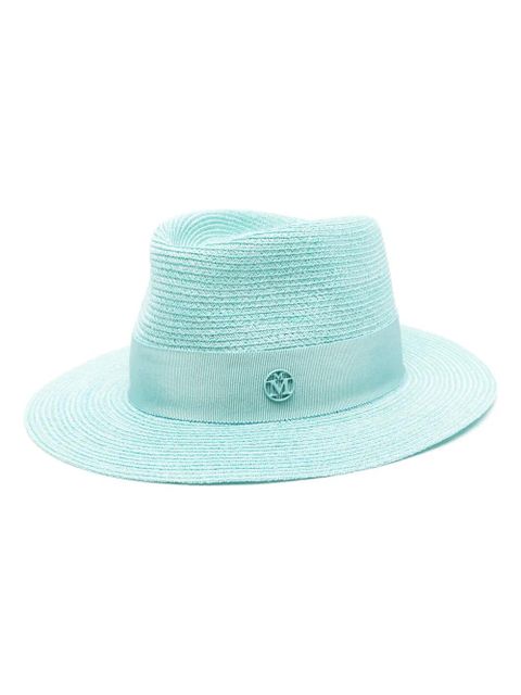 Maison Michel André interwoven fedora hat - Blue - zdjęcie produktu nr 1
