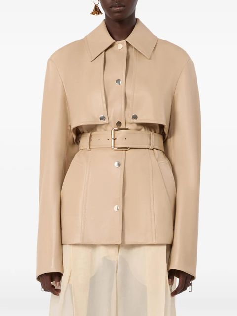Sportmax leather two-piece jacket - Neutrals - zdjęcie produktu nr 2
