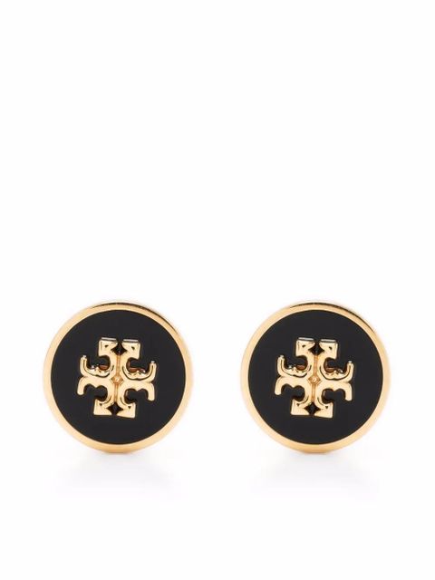 Tory Burch Kira enamel stud earrings - Black - zdjęcie produktu nr 1