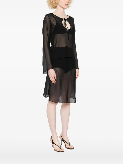 Gimaguas Delia tie-neck long-sleeve top - Black