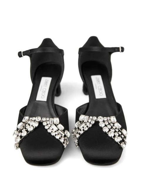 Jimmy Choo 45mm crystal-embellished pumps - Black