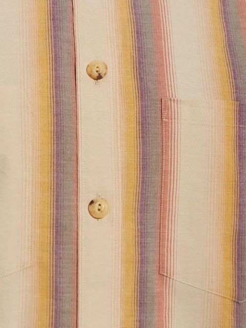 ISABEL MARANT striped pocketed shirt - Neutrals