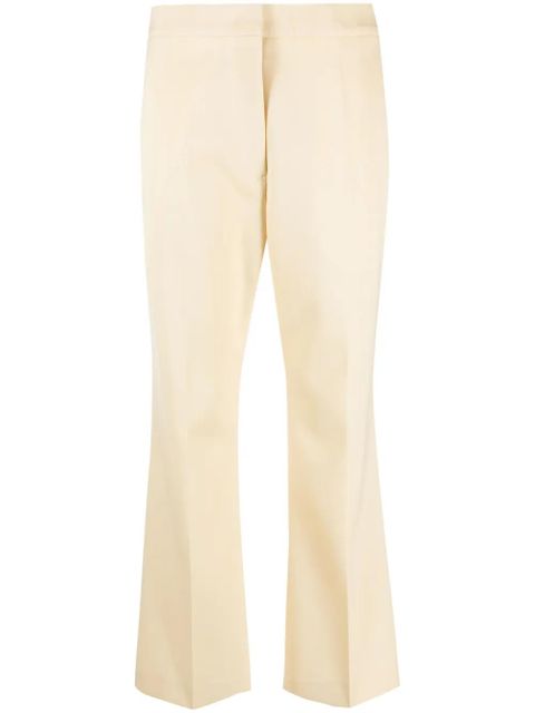 Jil Sander high-waisted cropped trousers - Yellow - zdjęcie produktu nr 1