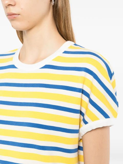 MM6 Maison Margiela striped short-sleeve dress - Yellow