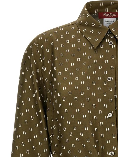 Max Mara printed belted shirt - Green