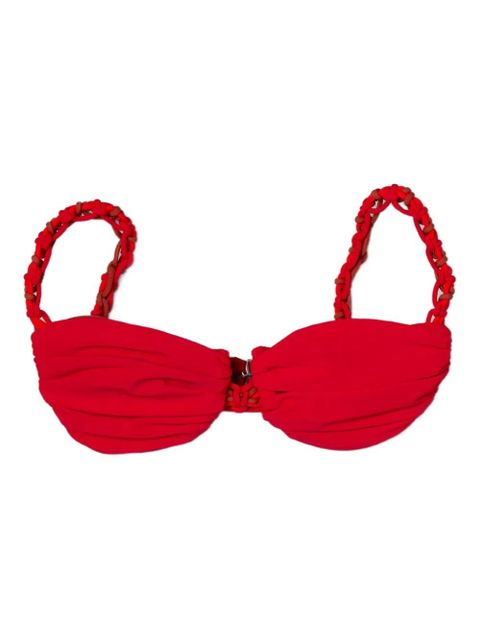 Isa Boulder braided-strap bikini top - Red - zdjęcie produktu nr 1