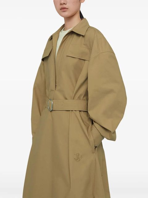 Jil Sander classic-collar cotton dress - Brown