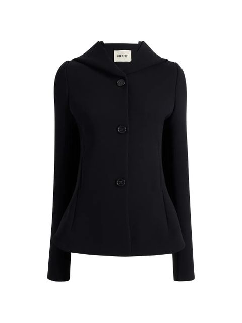KHAITE hooded button jacket - Black - zdjęcie produktu nr 1