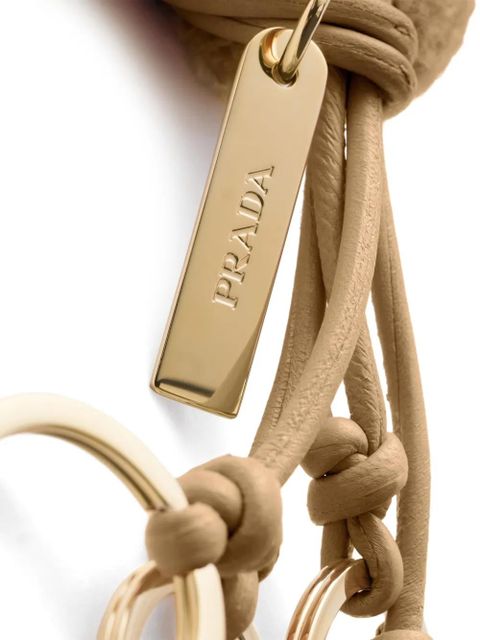 Prada engraved logo rings keychain charm - Brown - zdjęcie produktu nr 2