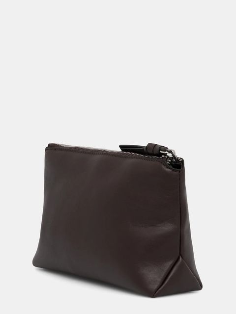 Marc O'Polo kosmetyczka skórzana kolor brązowy 5000008507