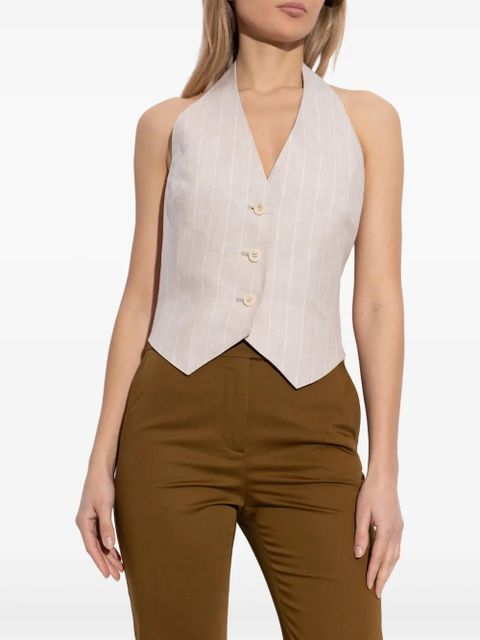 Max Mara Sauro pinstripe waistcoat - Neutrals