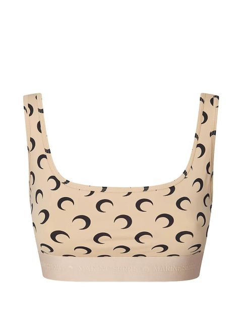 Marine Serre moon-print sports bra - Neutrals - zdjęcie produktu nr 1