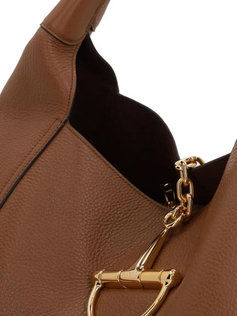 Gucci maxi Softbit grained leather shoulder bag - Brown