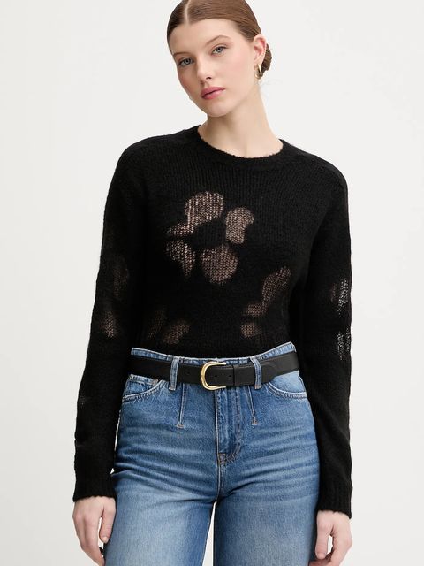 United Colors of Benetton sweter z dodatkiem wełny damski kolor czarny 18L4E10EW - zdjęcie produktu nr 1