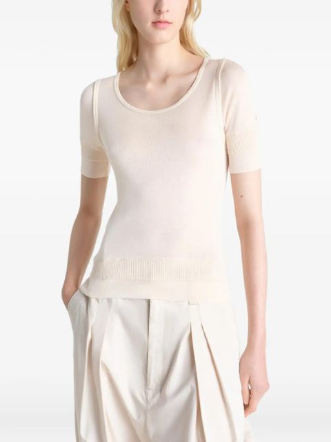 LEMAIRE Trompe L'oeil short-sleeve T-shirt - Neutrals