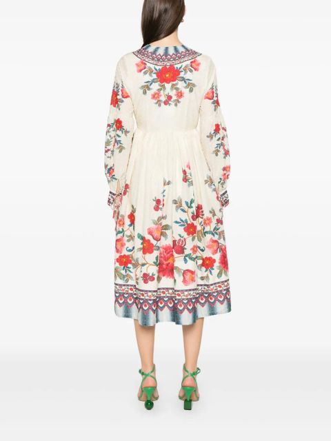 FARM Rio Mosaic Garden midi dress - Neutrals