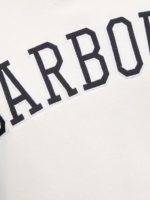 Barbour bluza bawełniana damska kolor biały z aplikacją LOL0591