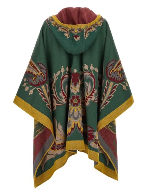 ETRO floral paisley hooded cape - Green - zdjęcie produktu nr 2
