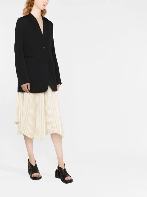 Jil Sander lapelless single-breasted blazer - Black - zdjęcie produktu nr 2