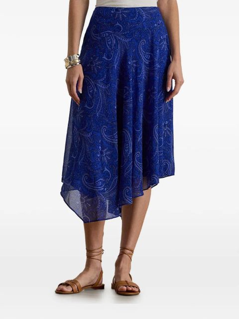 Lauren Ralph Lauren paisley-print midi skirt - Blue
