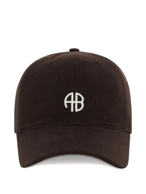 ANINE BING logo-embroidered Jeremy baseball cap - Brown - zdjęcie produktu nr 1