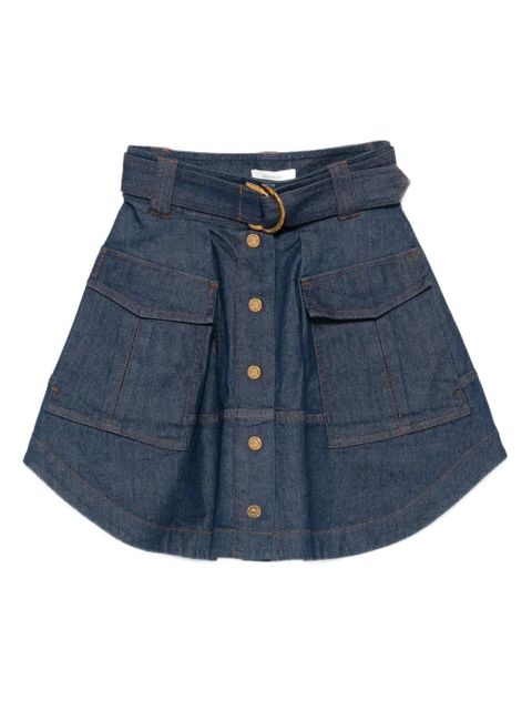 ZIMMERMANN button-fastening cargo skirt - Blue - zdjęcie produktu nr 1