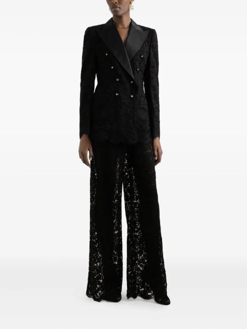 Dolce & Gabbana DNA lace-detailing trousers - Black