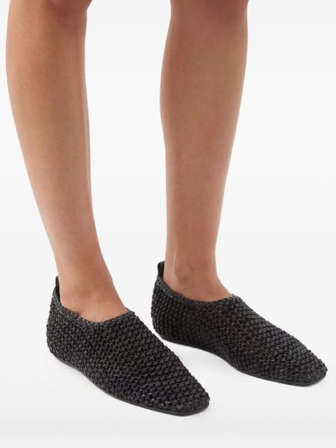 TOTEME woven ballet flats - Black