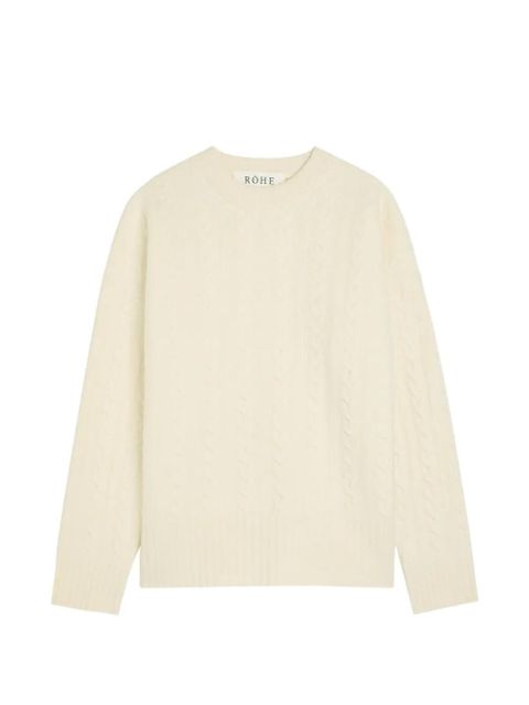 Róhe cable-knit crew-neck sweater - Neutrals - zdjęcie produktu nr 1