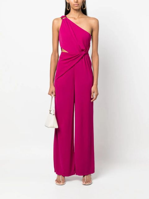 Lauren Ralph Lauren one-shoulder cut-out jumpsuit - Pink