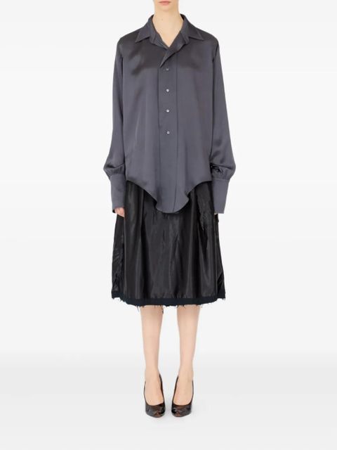 Maison Margiela long-sleeved satin shirt - Grey