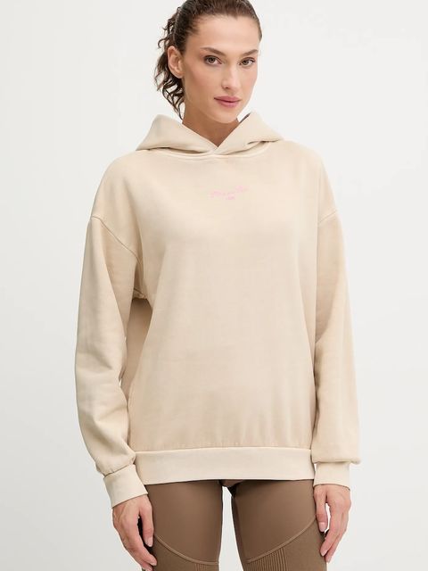 BOGNER Fire+Ice bluza bawełniana SIBEL damska kolor beżowy z kapturem z nadrukiem 84909761 - zdjęcie produktu nr 1