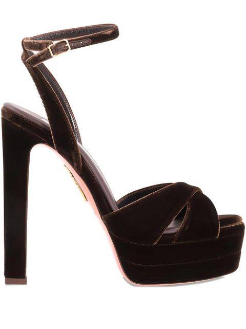 Aquazzura 130mm Divine heeled sandals - Brown - zdjęcie produktu nr 1