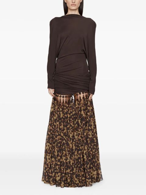 Christopher Esber droplet jersey gown - Brown - zdjęcie produktu nr 1