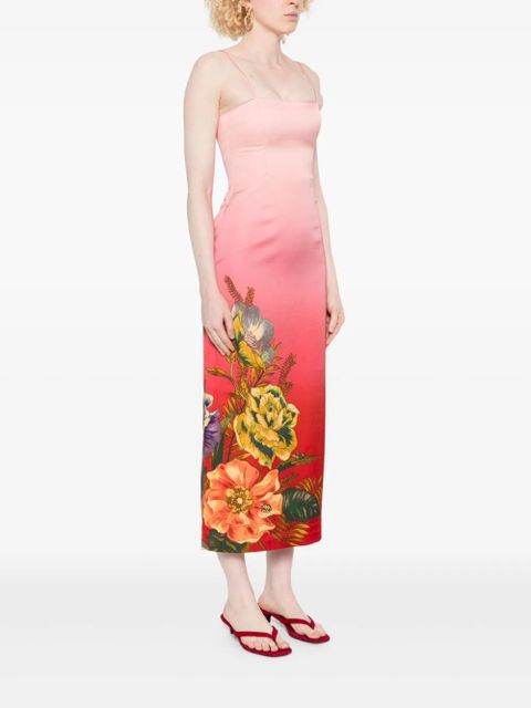ALEMAIS floral-print midi dress - Pink