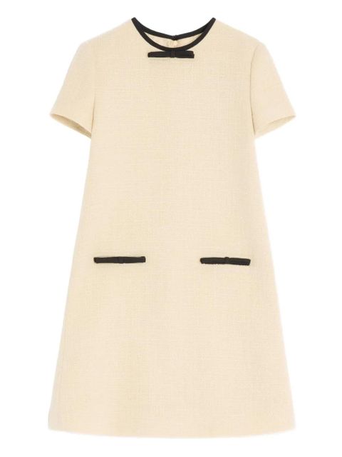 Valentino Garavani bow-embellished tweed dress - Neutrals - zdjęcie produktu nr 1