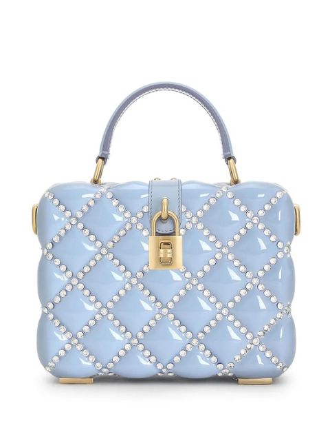 Dolce & Gabbana crystal-embellished padlock mini bag - Blue - zdjęcie produktu nr 1
