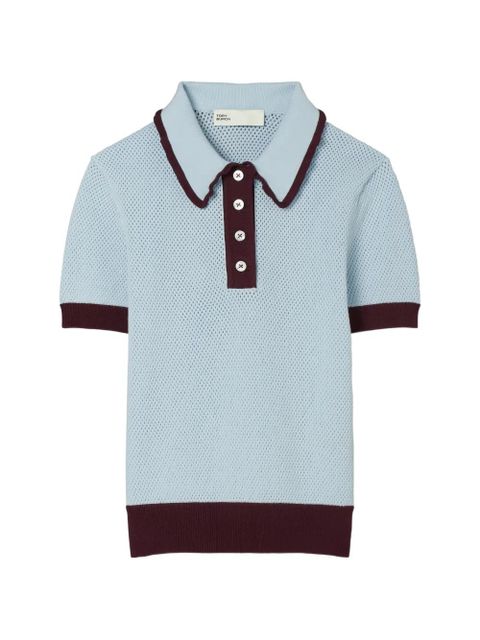 Tory Burch viacose pointelle sweater - Blue - zdjęcie produktu nr 1